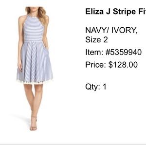 WORN ONCE Stripe tassel dress